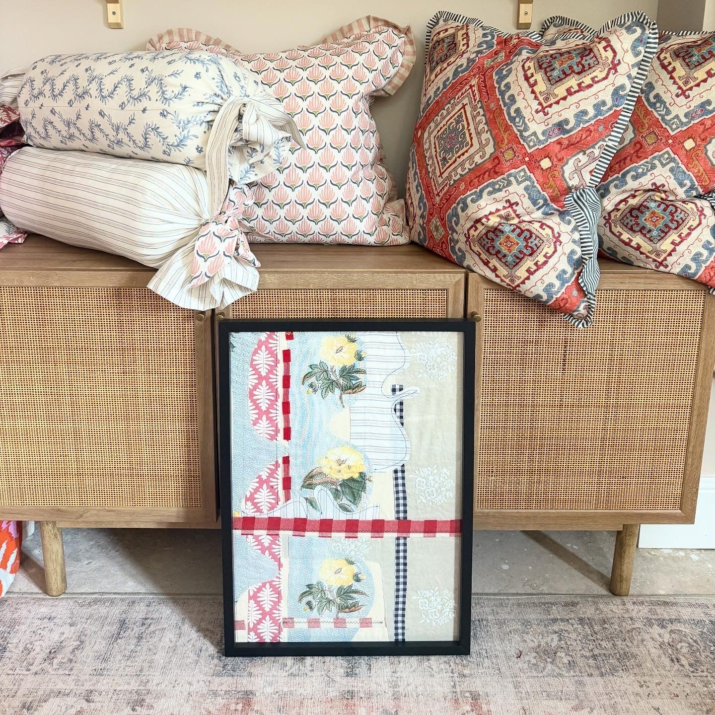 Textile Collage Wall Art - A2