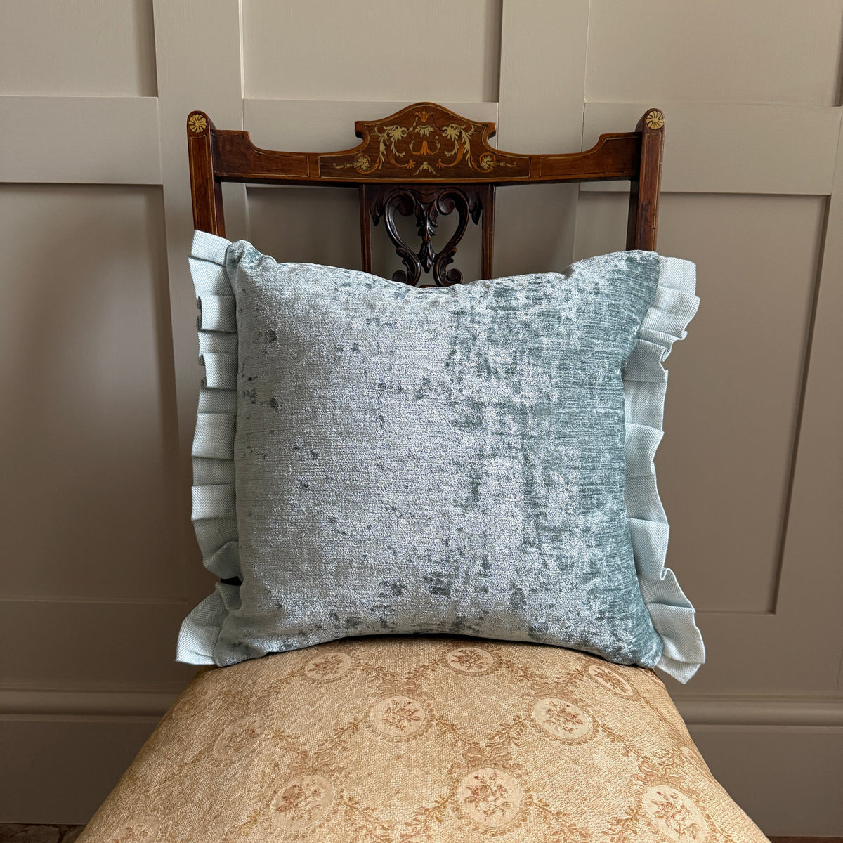 Medium Teal Velvet Cushion