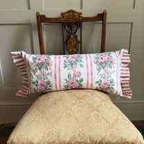 Rectangle Ribbons and Roses Cushion