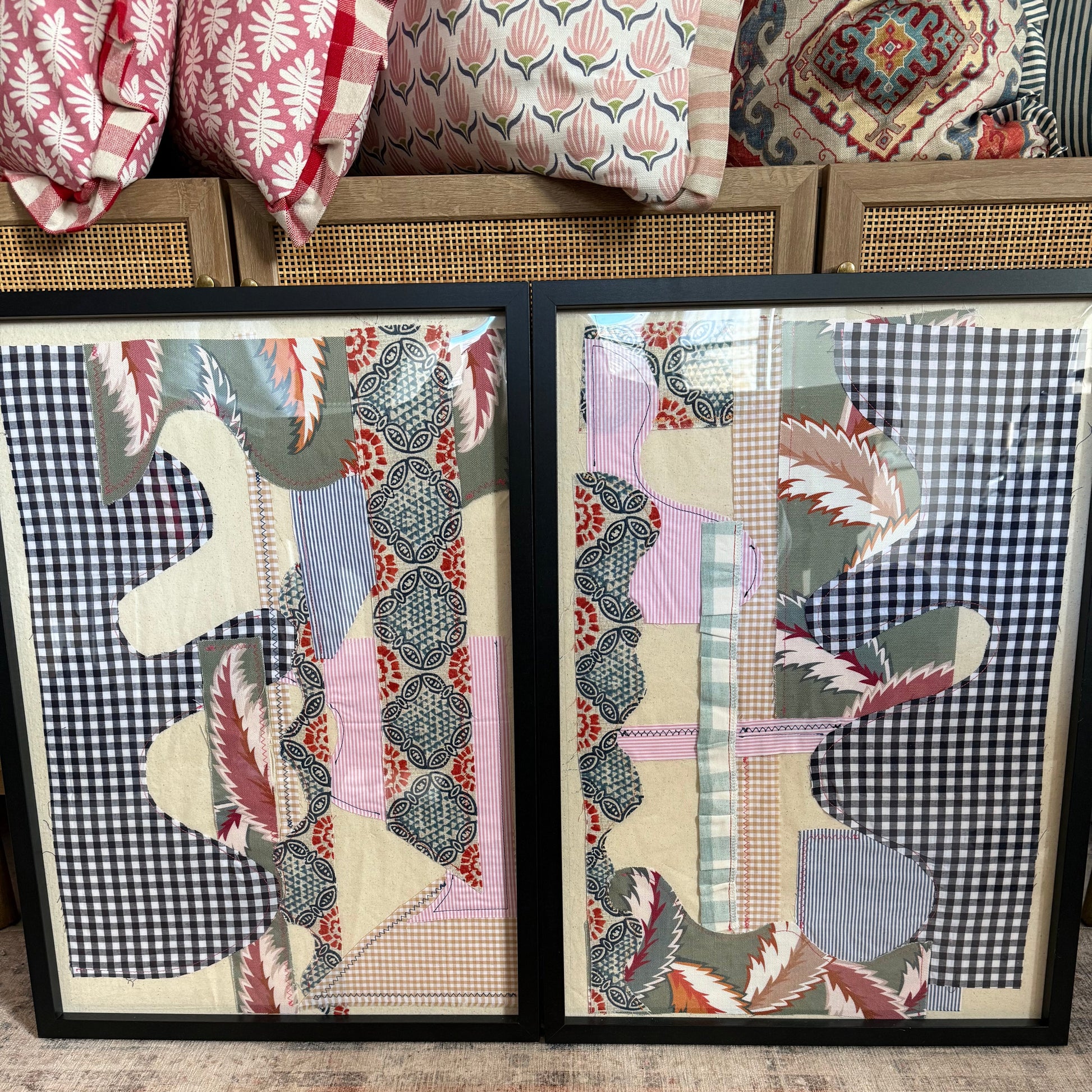 Textile Collage Wall Art - A2