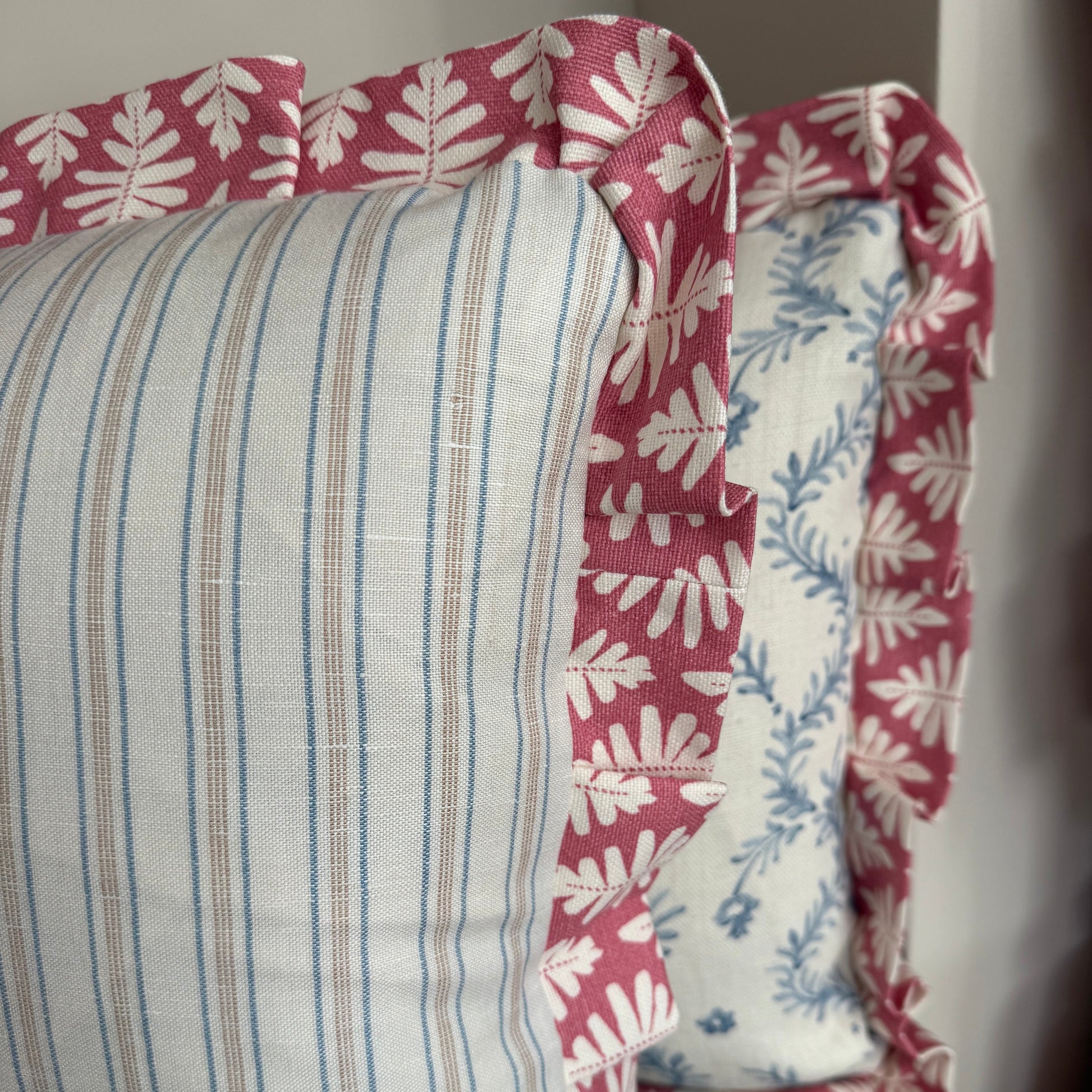 Medium Floral Stripe Cushion
