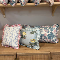 Large Rectangle Primrose and Gingham Cushion