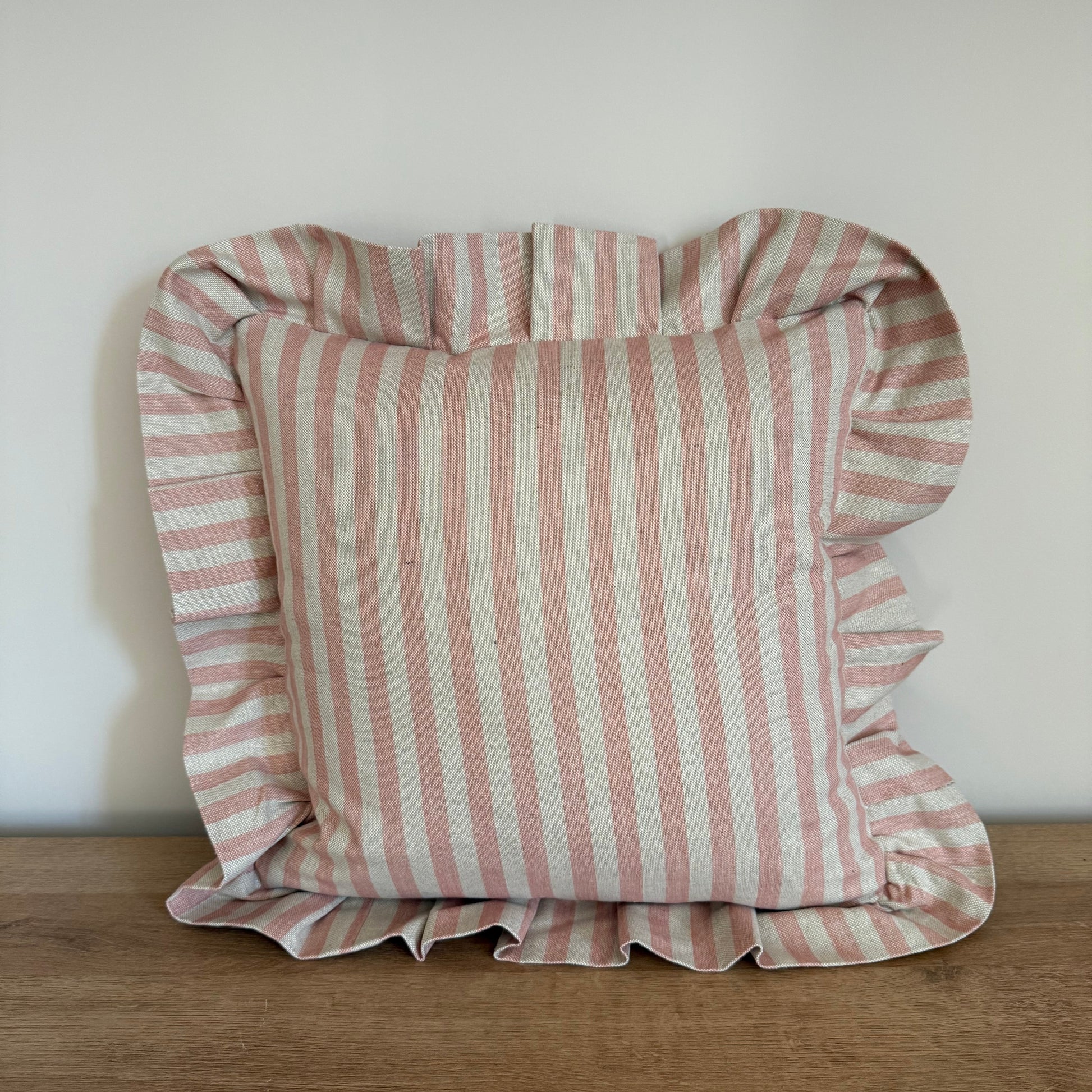 Medium Toile and Stripe Cushion