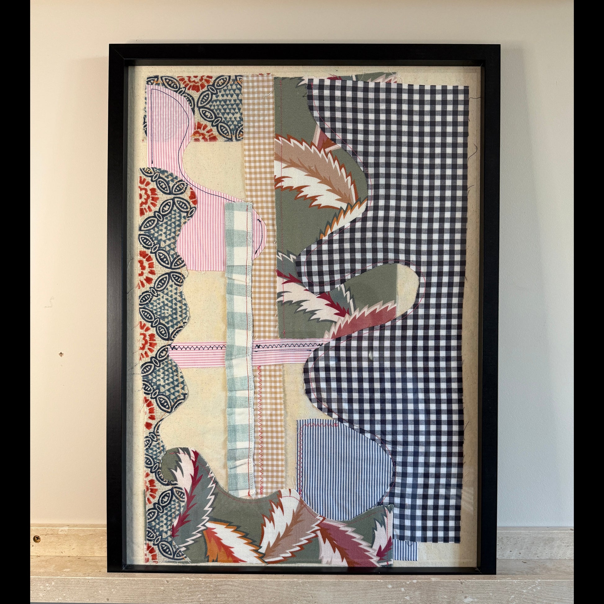 Textile Collage Wall Art - A2