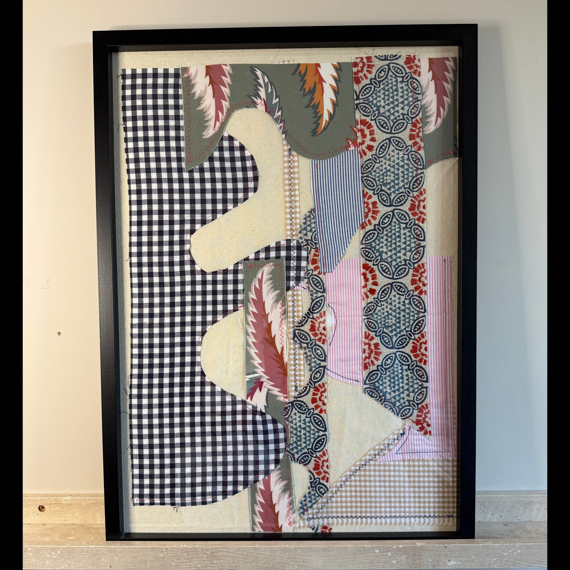 Textile Collage Wall Art - A2