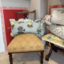 Large Rectangle Primrose and Gingham Cushion