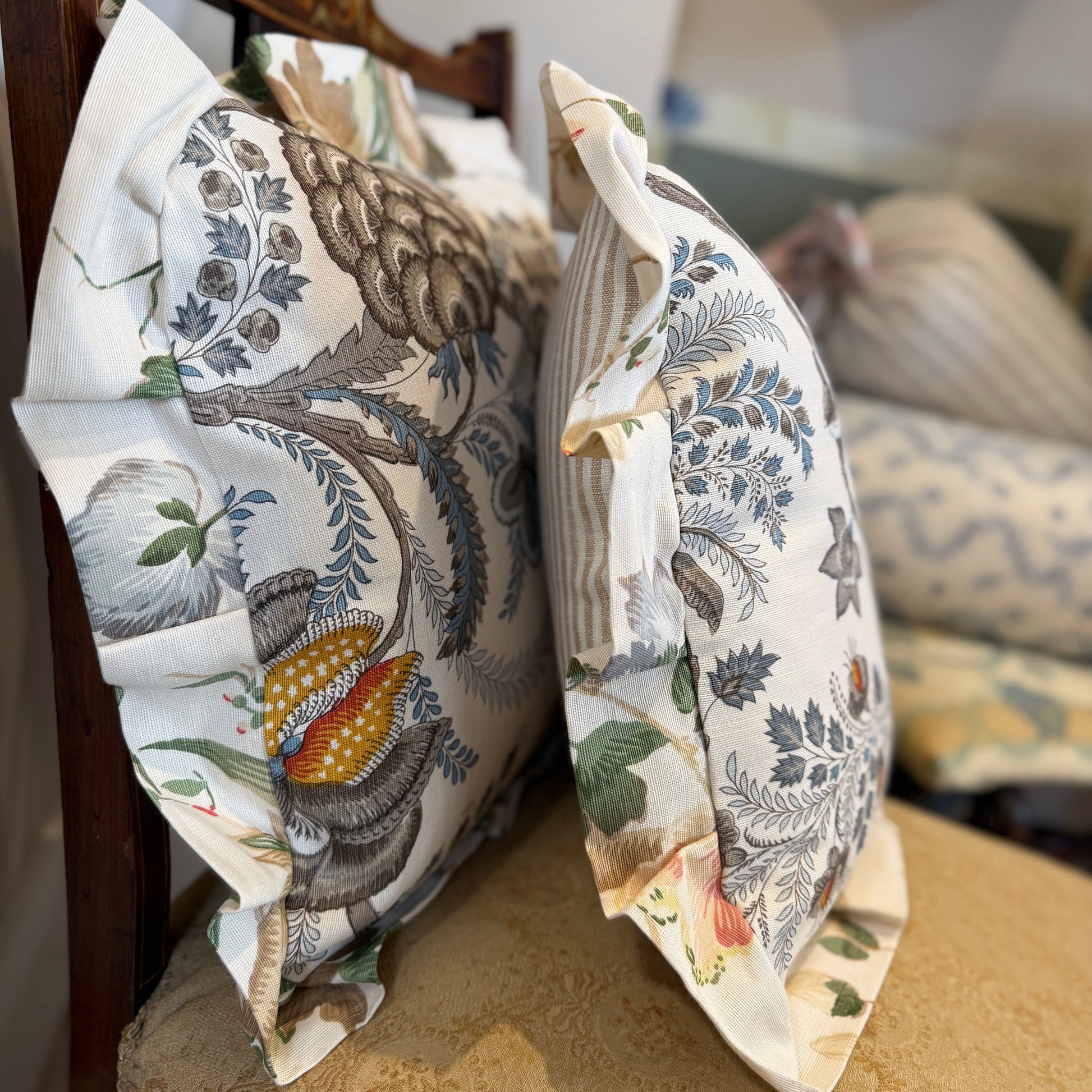 Medium Graphic Floral Cushion