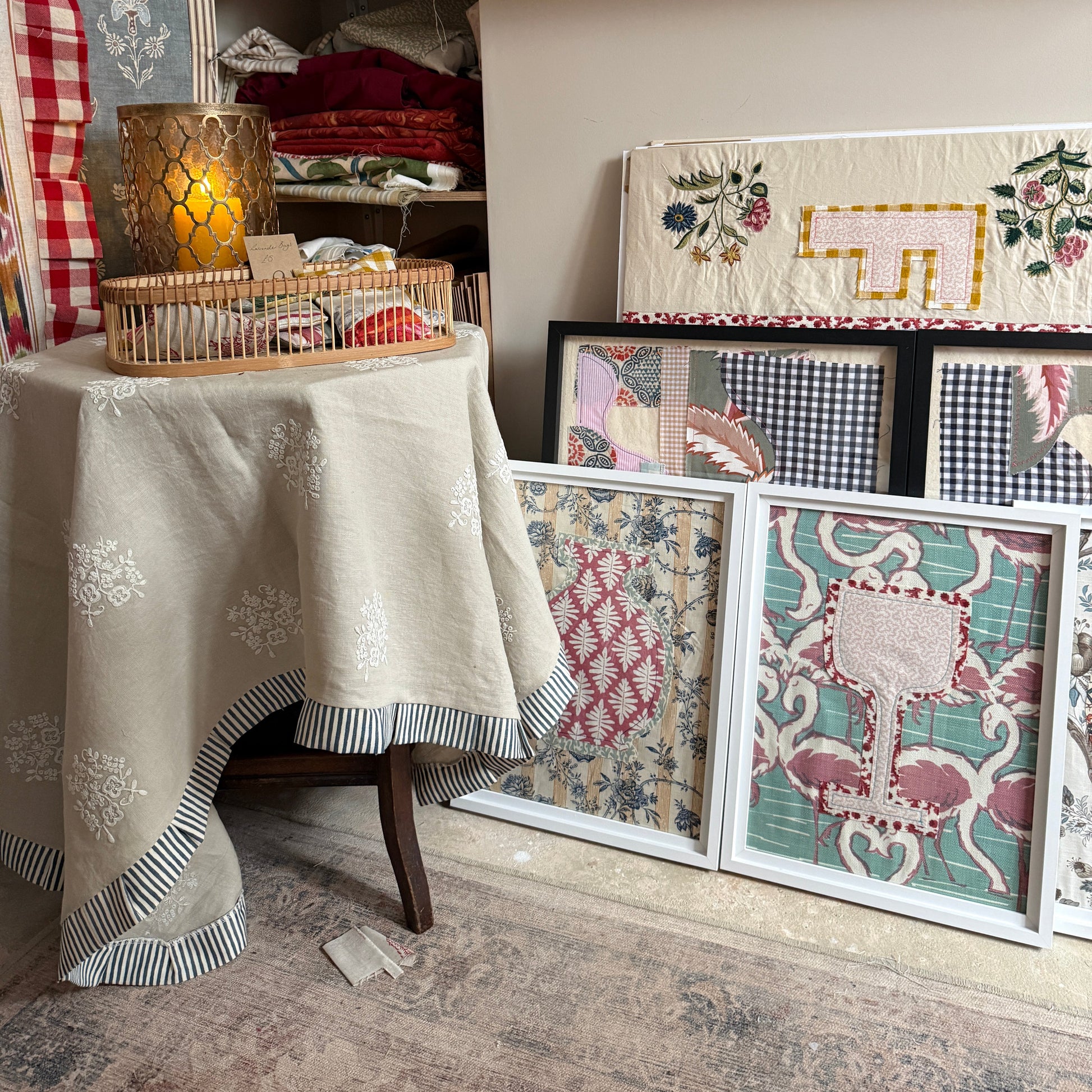 Textile ‘Wine’ Wall Art - A3